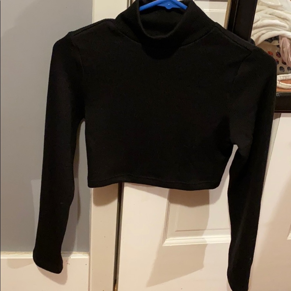 Turtle neck cropped long sleeve